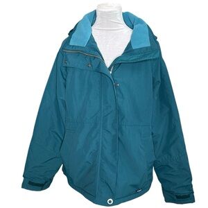Lands’ End Women’s Squall Fleeced Lined Jacket. Teal. Size XL 18